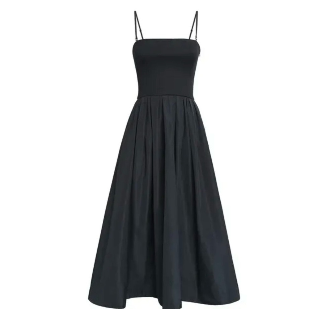 Maje Black Spaghetti-Strap Maxi Dress
